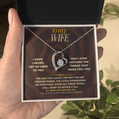 S164 - I Promise To Keep Loving The Little Things About You – Forever Love Necklace From Husband