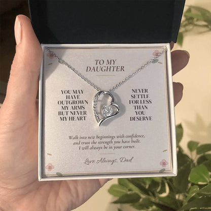 C104 - You Will Forever Be My Little Girl And One Of The Greatest Blessings Of My Life - Forever Love Necklace