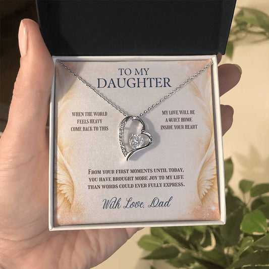 C97 - May You Never Outgrow The Truth That You Are Deeply Loved Completely Valued And Forever My Daughter - Forever Love Necklace