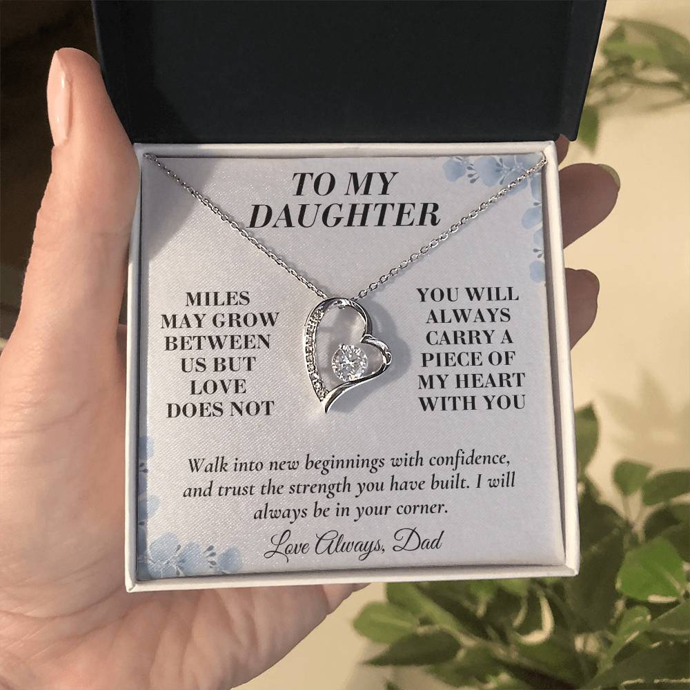 C144 - The Love Between A Father And Daughter Becomes A Legacy That Lives Beyond Every Season - Forever Love Necklace