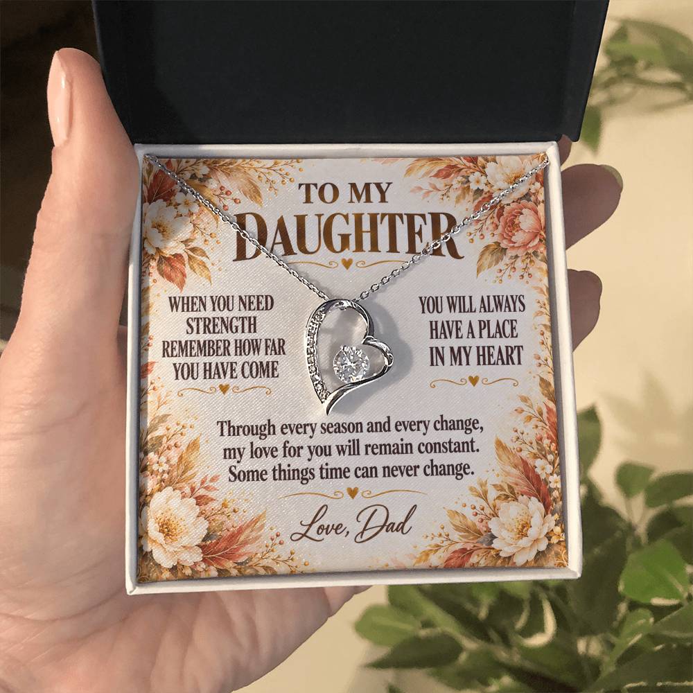 C283 - The World Is Brighter Because You Are In It And My Life Is Better Because You Are My Daughter - Forever Love Necklace