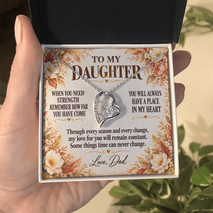 C283 - The World Is Brighter Because You Are In It And My Life Is Better Because You Are My Daughter - Forever Love Necklace