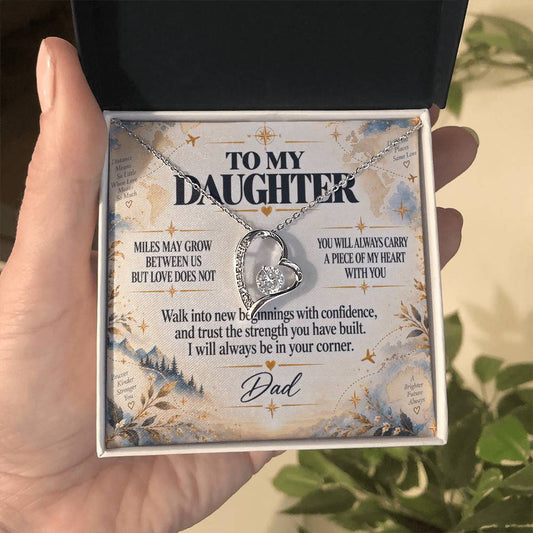 C244 - The Love Between A Father And Daughter Becomes A Legacy That Lives Beyond Every Season - Forever Love Necklace