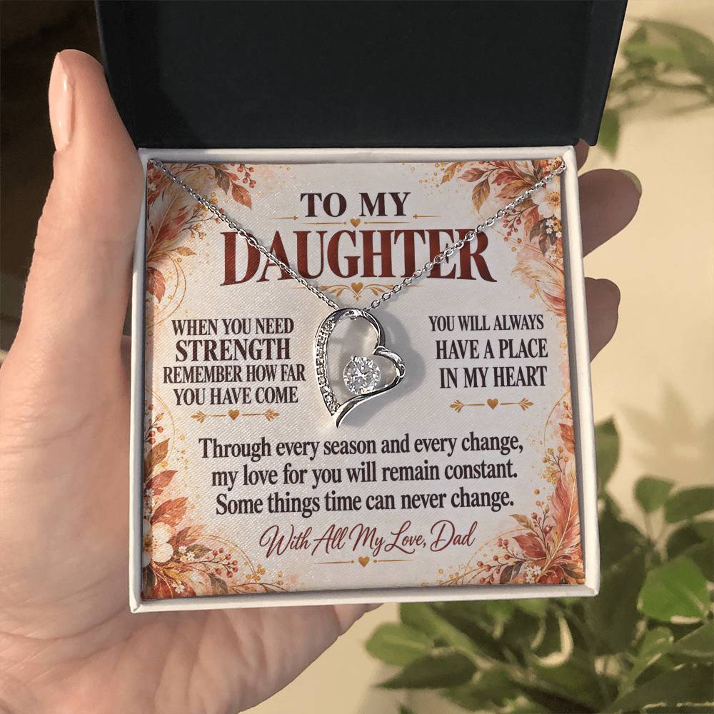 C333 - The World Is Brighter Because You Are In It And My Life Is Better Because You Are My Daughter - Forever Love Necklace