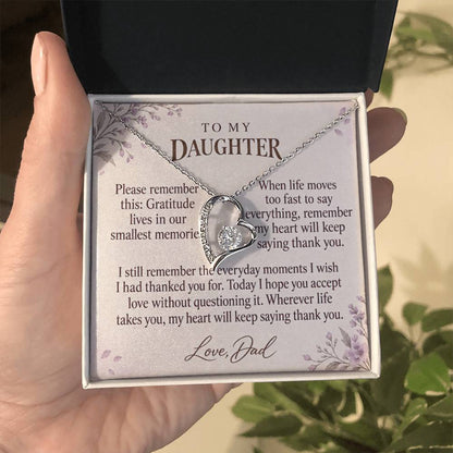 C581 - Across The Miles And Quiet Words For Your Hardest Days - Forever Love Necklace