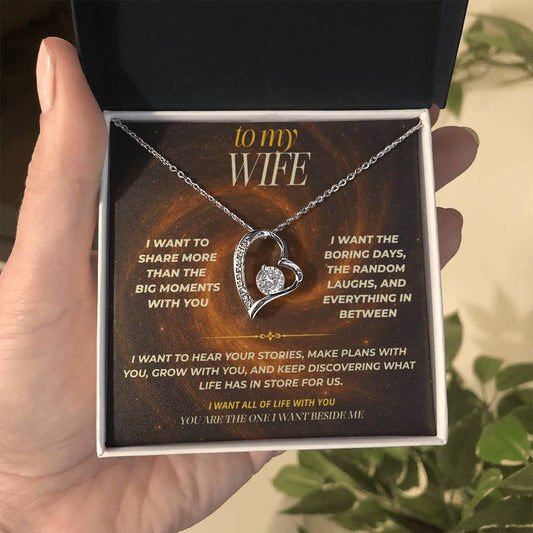 S140 - You Are The One I Want To Share Life With – Forever Love Necklace From Husband