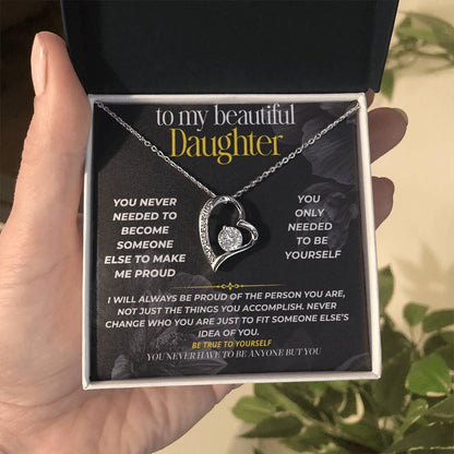 S291 - You Don’t Have To Make Me Proud, Just Be You – Forever Love Necklace From Dad