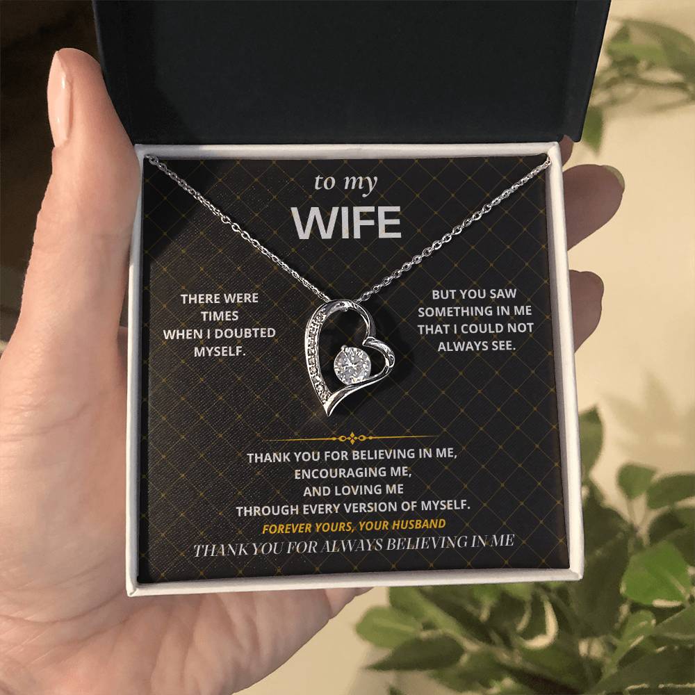 S41 - Thank You For Believing In Me – Forever Love Necklace From Husband