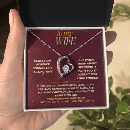 S172 - You’re The Reason Forever Doesn’t Feel Long Enough – Forever Love Necklace From Husband