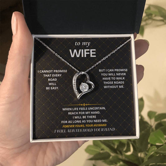 S53 - I Will Hold Your Hand – Forever Love Necklace From Husband