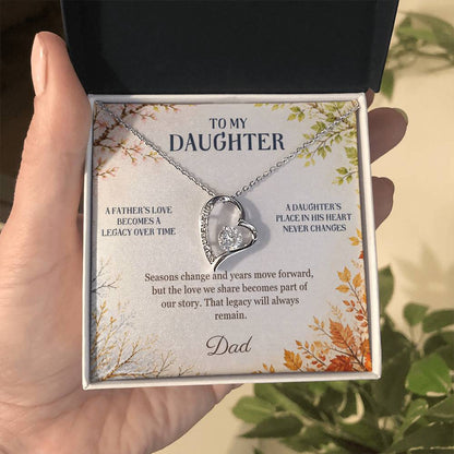 C44 - The Love Between A Father And Daughter Becomes A Legacy That Lives Beyond Every Season - Forever Love Necklace
