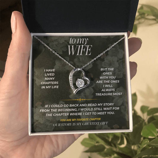 S87 - The Best Part Of My Story Is You – Forever Love Necklace From Husband