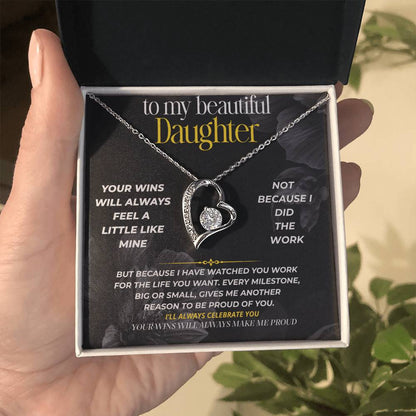 S290 - I’ll Always Be Here To Celebrate Your Wins – Forever Love Necklace From Dad
