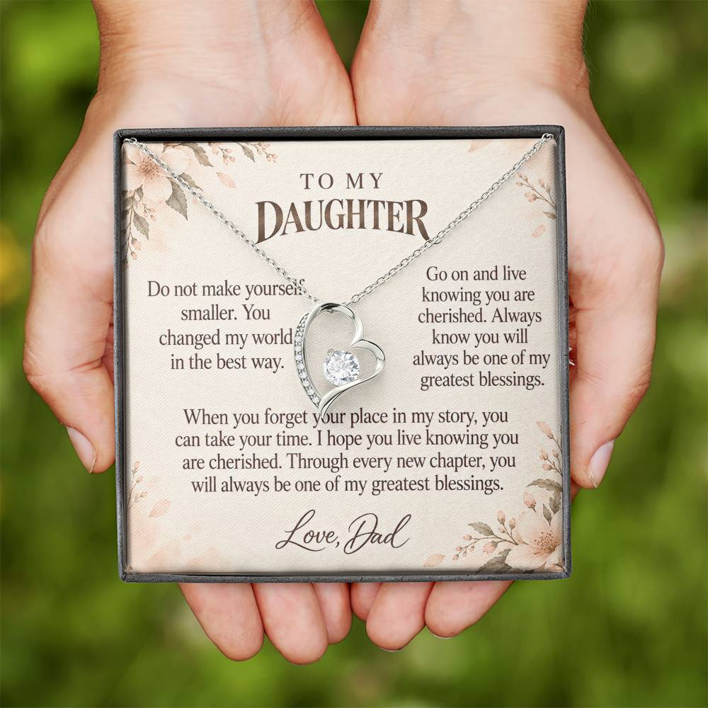 C587 - An Ocean Cannot Separate Us And A Promise To Carry Into New Chapters - Forever Love Necklace