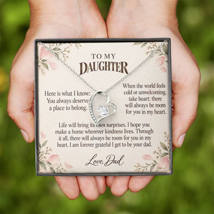 C530 - The Front Door Is Always Open And The Words I Hope You Always Remember - Forever Love Necklace