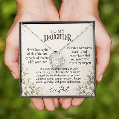 C549 - The First Apartment Key And A Memory That Time Cannot Take Away - Forever Love Necklace