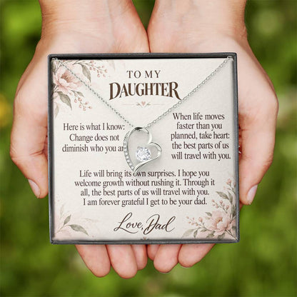 C685 - The Seasons Of Growing Up And The Words I Hope You Always Remember - Forever Love Necklace