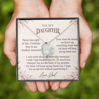 C584 - Across The Miles And A Memory That Time Cannot Take Away - Forever Love Necklace