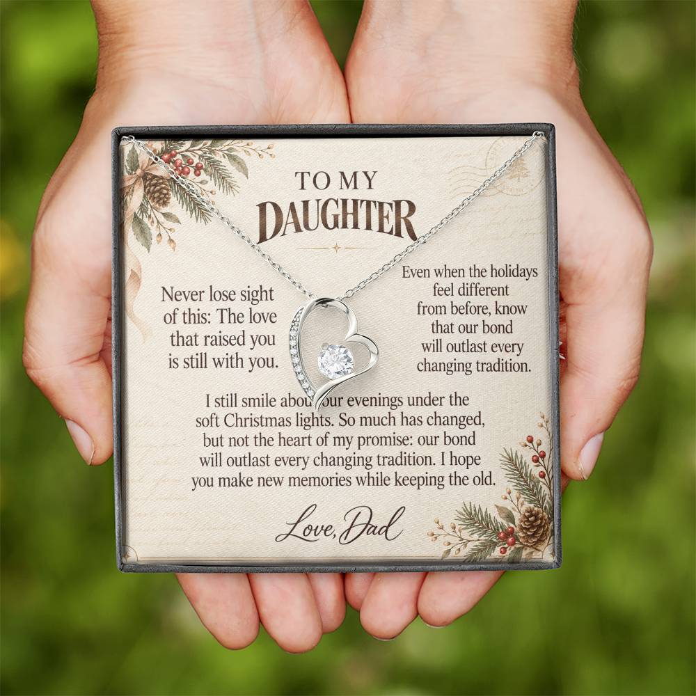 C559 - The Christmas Lights We Shared And A Memory That Time Cannot Take Away - Forever Love Necklace