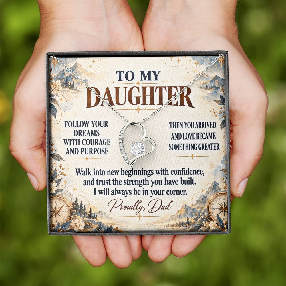 C334 - When You Feel Lost Remember The Love That Raised You Will Always Help Guide You Home - Forever Love Necklace