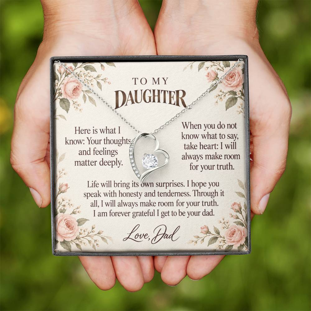 C575 - The Kitchen Table Talks And The Words I Hope You Always Remember - Forever Love Necklace