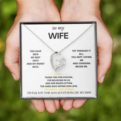 S25 - Thank You For Staying – Forever Love Necklace From Husband