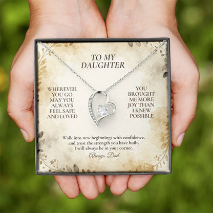 C114 - My Love Will Be Your Quiet Home Wherever Your Journey Takes You - Forever Love Necklace