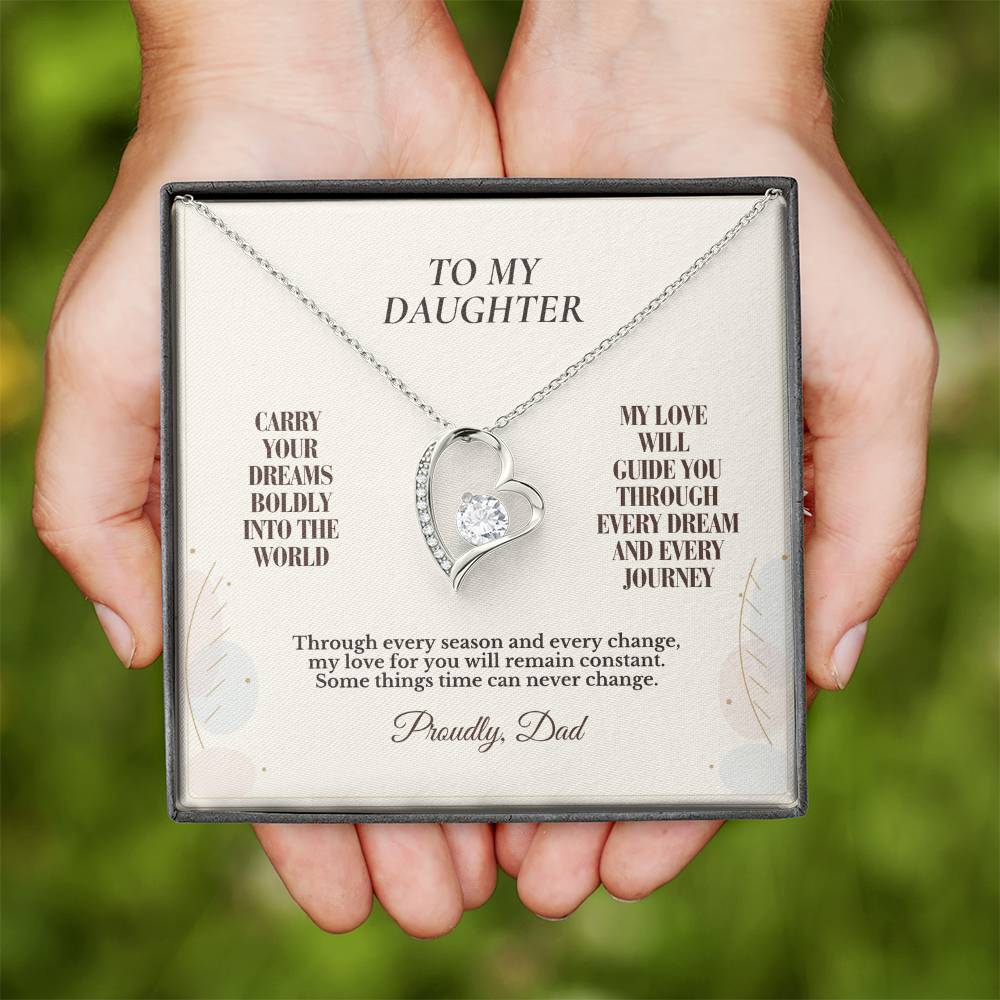 C118 - Carry Your Dreams Boldly And Carry My Love Gently Wherever You Go - Forever Love Necklace