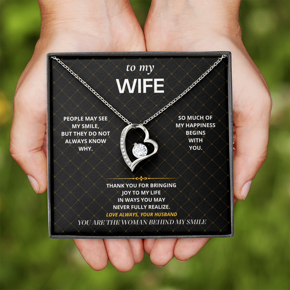 S46 - The Woman Behind My Smile – Forever Love Necklace From Husband