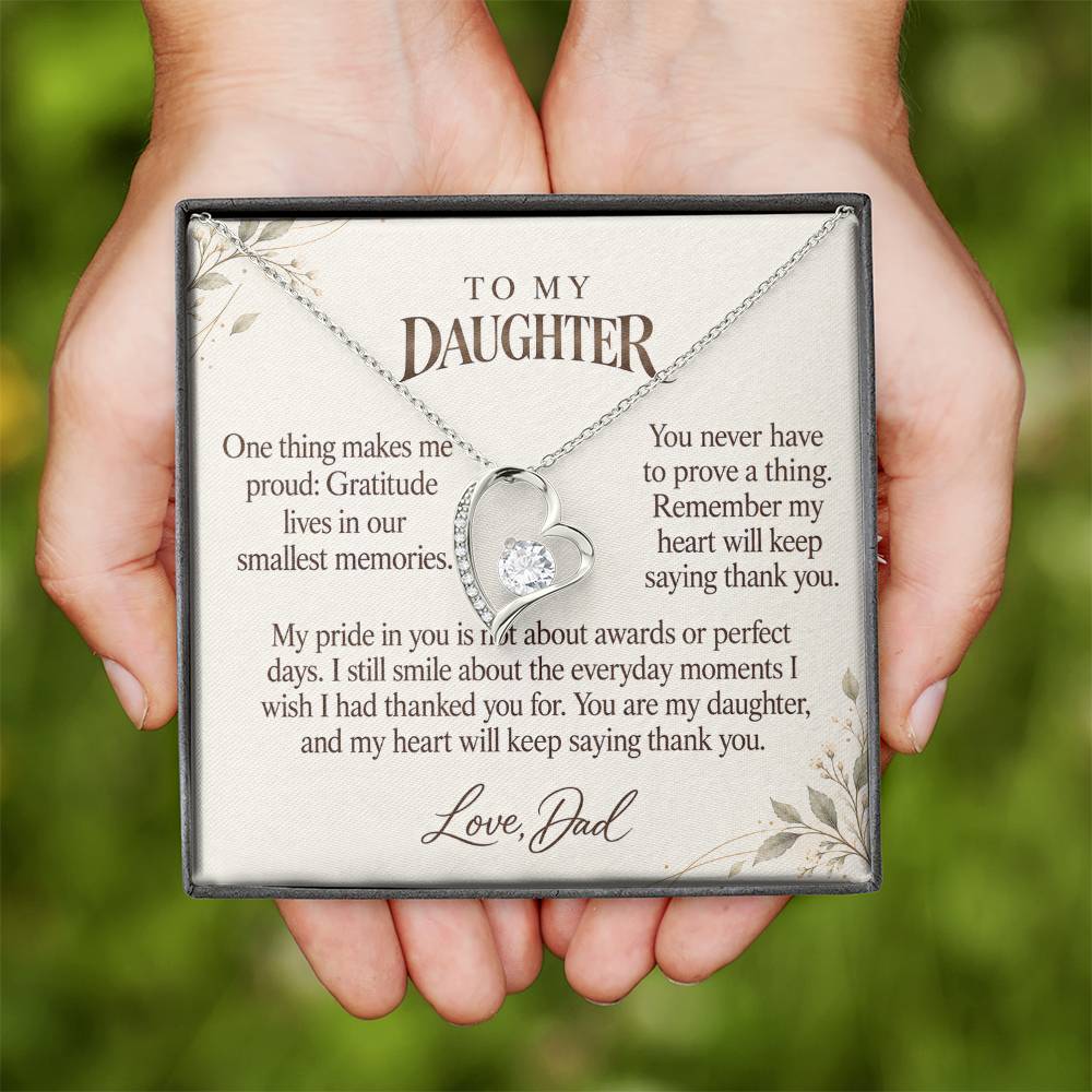 C583 - Across The Miles And A Father Proud Of Who You Are - Forever Love Necklace