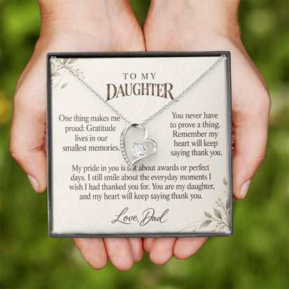 C583 - Across The Miles And A Father Proud Of Who You Are - Forever Love Necklace