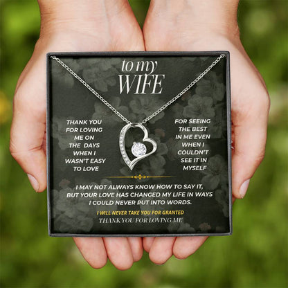 S81 - Thank You For Loving Me – Forever Love Necklace From Husband