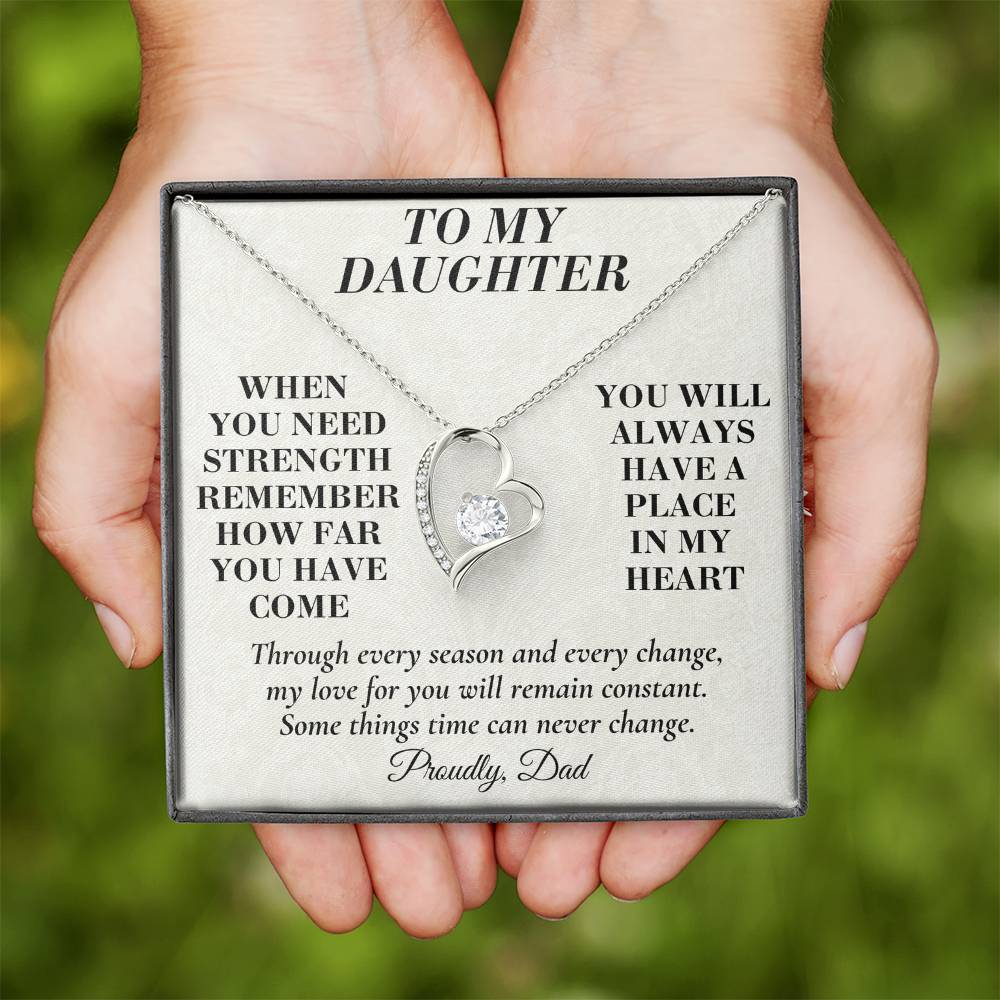 C158 - When You Need Strength Remember You Come From A Love That Never Gives Up On You - Forever Love Necklace
