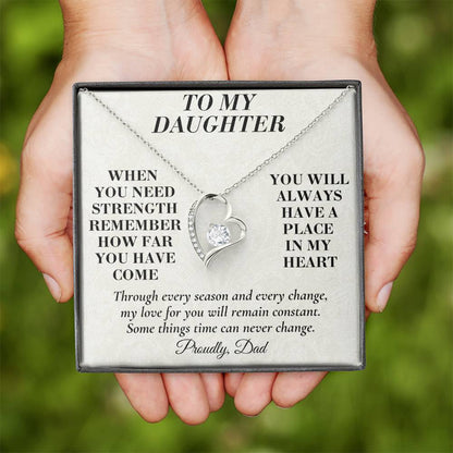 C158 - When You Need Strength Remember You Come From A Love That Never Gives Up On You - Forever Love Necklace