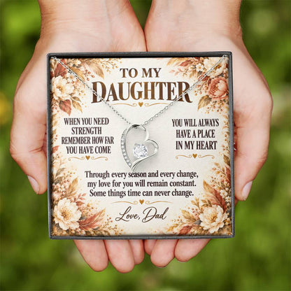 C283 - The World Is Brighter Because You Are In It And My Life Is Better Because You Are My Daughter - Forever Love Necklace