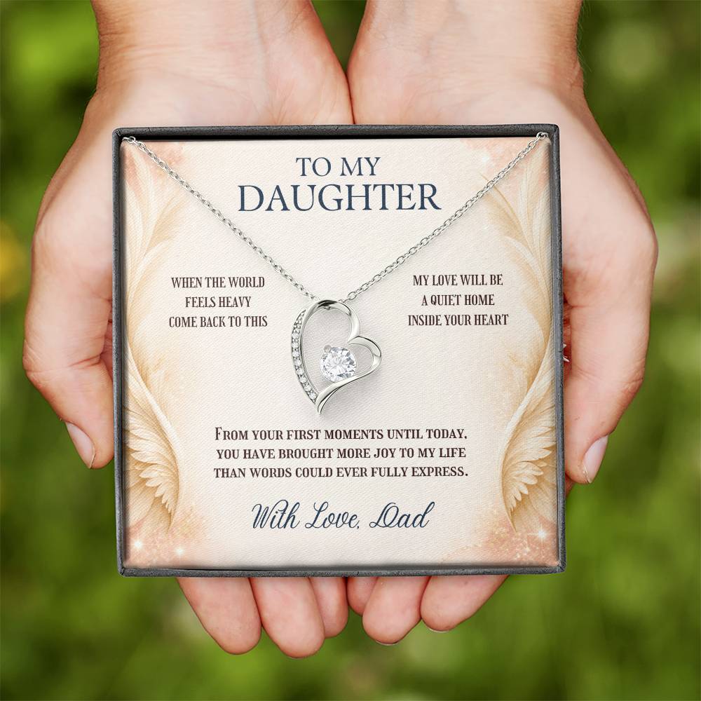 C97 - May You Never Outgrow The Truth That You Are Deeply Loved Completely Valued And Forever My Daughter - Forever Love Necklace