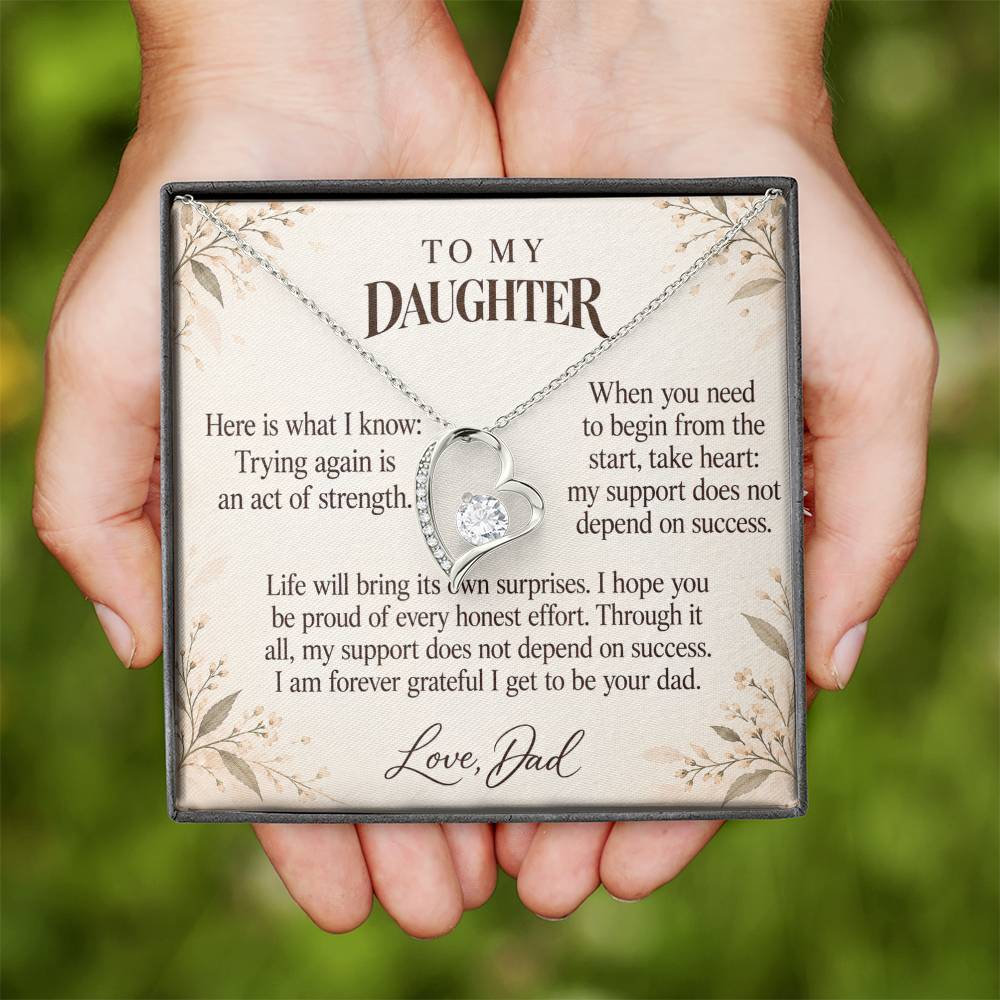 C645 - The Courage To Try Again And The Words I Hope You Always Remember - Forever Love Necklace