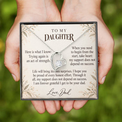 C645 - The Courage To Try Again And The Words I Hope You Always Remember - Forever Love Necklace