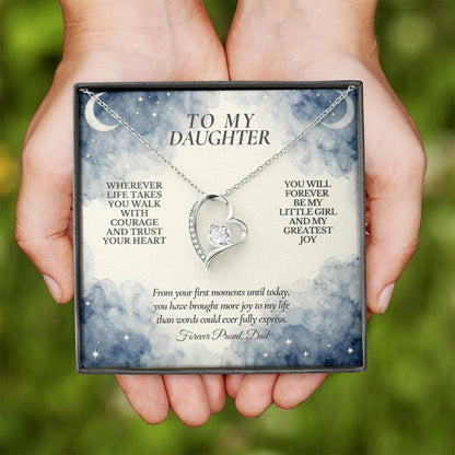 C127 - No Matter How Much You Grow There Will Always Be A Little Girl I Love Beyond Words - Forever Love Necklace