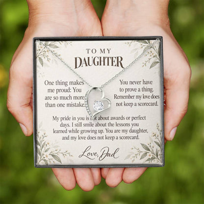 C648 - Mistakes Are Not Your Name And A Father Proud Of Who You Are - Forever Love Necklace