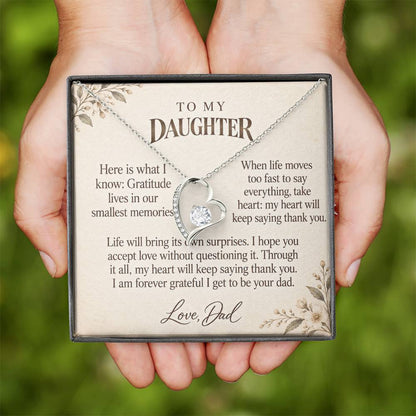 C585 - Across The Miles And The Words I Hope You Always Remember - Forever Love Necklace
