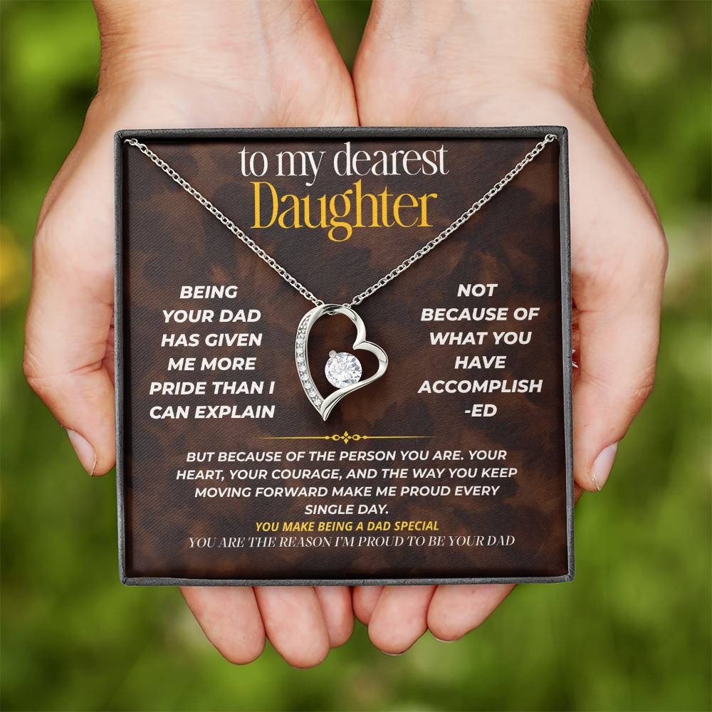 S256 - You Are The Reason I’m Proud To Be A Dad – Forever Love Necklace From Dad