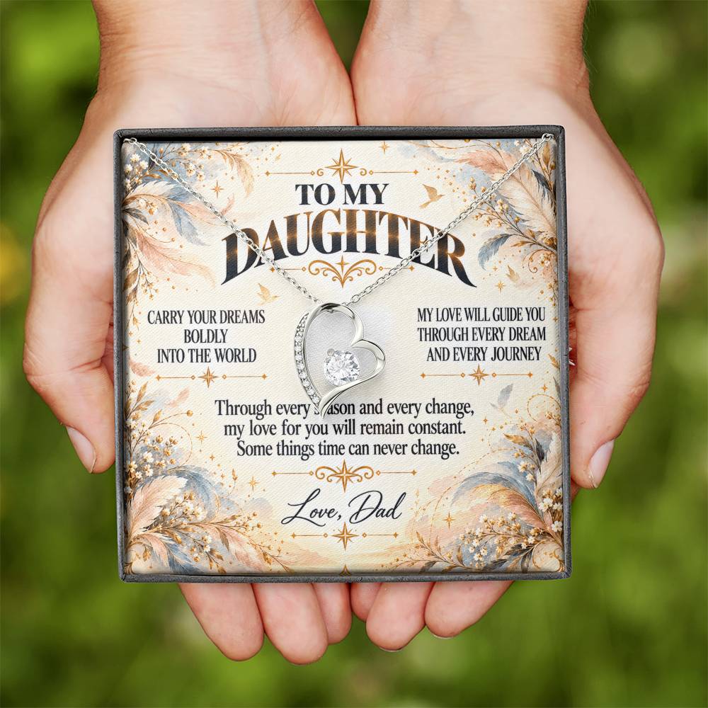 C443 - Wherever Tomorrow Leads You Remember You Have Already Made Your Dad Incredibly Proud - Forever Love Necklace