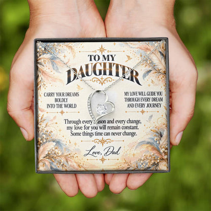 C443 - Wherever Tomorrow Leads You Remember You Have Already Made Your Dad Incredibly Proud - Forever Love Necklace
