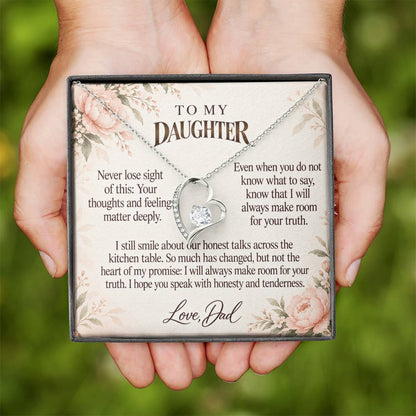 C574 - The Kitchen Table Talks And A Memory That Time Cannot Take Away - Forever Love Necklace