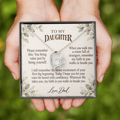 C536 - The First Day Of A New Job And Quiet Words For Your Hardest Days - Forever Love Necklace