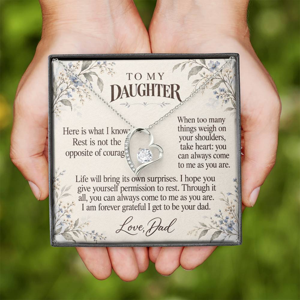 C625 - When The Day Feels Heavy And The Words I Hope You Always Remember - Forever Love Necklace
