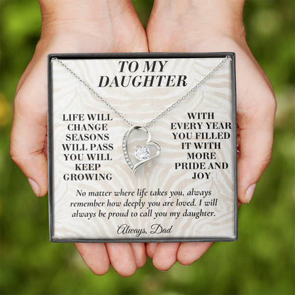 C186 - Every Step You Take Into Your Future Carries A Lifetime Of My Love Behind You - Forever Love Necklace