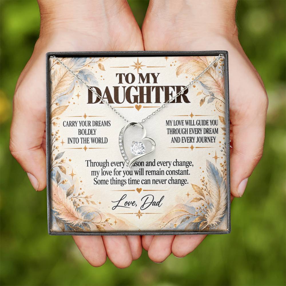 C243 - Wherever Tomorrow Leads You Remember You Have Already Made Your Dad Incredibly Proud - Forever Love Necklace