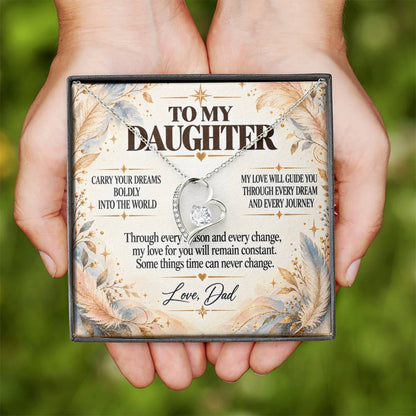 C243 - Wherever Tomorrow Leads You Remember You Have Already Made Your Dad Incredibly Proud - Forever Love Necklace